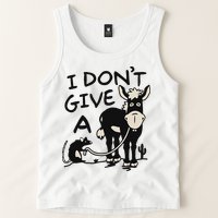 I DonT Give A Donkey Rat Funny Sarcastic Tank Top