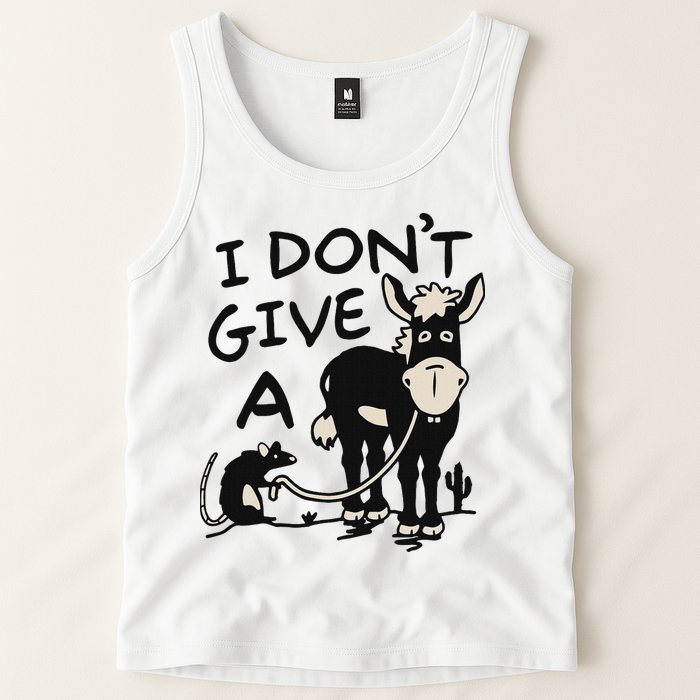 I DonT Give A Donkey Rat Funny Sarcastic Tank Top