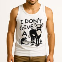 I DonT Give A Donkey Rat Funny Sarcastic Tank Top