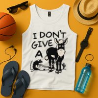 I DonT Give A Donkey Rat Funny Sarcastic Tank Top