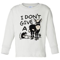 I DonT Give A Donkey Rat Funny Sarcastic Toddler Long Sleeve Shirt