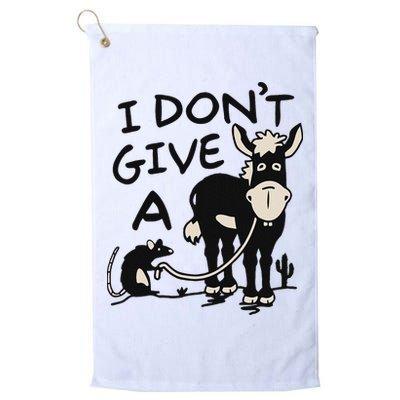 I DonT Give A Donkey Rat Funny Sarcastic Golf Towel