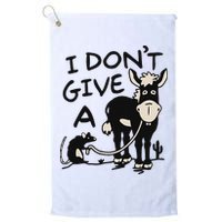 I DonT Give A Donkey Rat Funny Sarcastic Golf Towel
