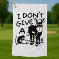I DonT Give A Donkey Rat Funny Sarcastic Golf Towel