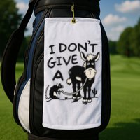 I DonT Give A Donkey Rat Funny Sarcastic Golf Towel