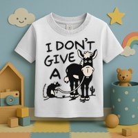I DonT Give A Donkey Rat Funny Sarcastic Toddler T-Shirt