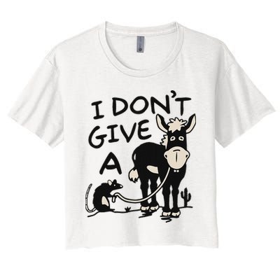 I DonT Give A Donkey Rat Funny Sarcastic Crop Top