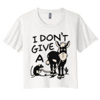 I DonT Give A Donkey Rat Funny Sarcastic Crop Top