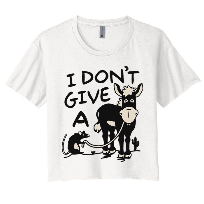 I DonT Give A Donkey Rat Funny Sarcastic Crop Top