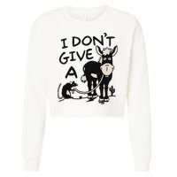 I DonT Give A Donkey Rat Funny Sarcastic Cropped Pullover Crew