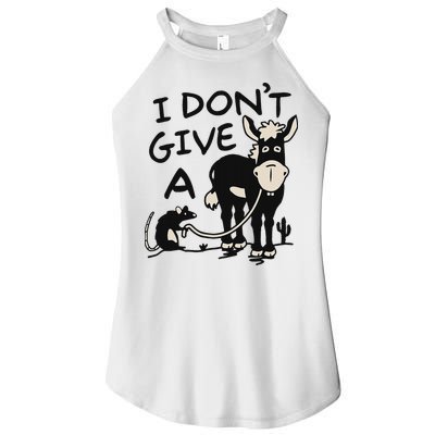I DonT Give A Donkey Rat Funny Sarcastic Women's Perfect Tri Rocker Tank