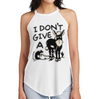 I DonT Give A Donkey Rat Funny Sarcastic Women's Perfect Tri Rocker Tank