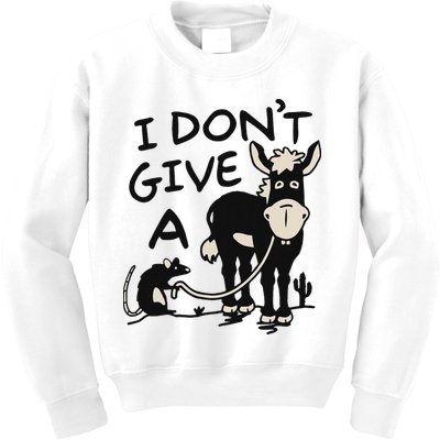 I DonT Give A Donkey Rat Funny Sarcastic Kids Sweatshirt