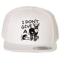 I DonT Give A Donkey Rat Funny Sarcastic Wool Snapback Cap