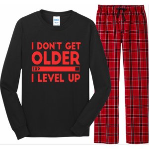 I Dont Get Older I Level Up Gift Long Sleeve Pajama Set