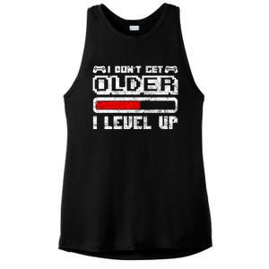 I Dont Get Older I Level Up Retro Gamers Gift Ladies PosiCharge Tri-Blend Wicking Tank