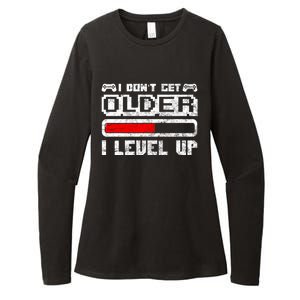 I Dont Get Older I Level Up Retro Gamers Gift Womens CVC Long Sleeve Shirt