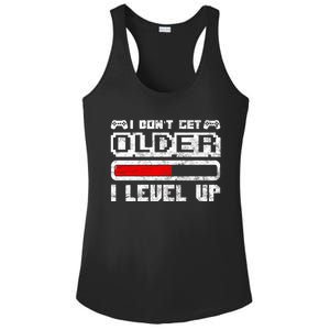 I Dont Get Older I Level Up Retro Gamers Gift Ladies PosiCharge Competitor Racerback Tank