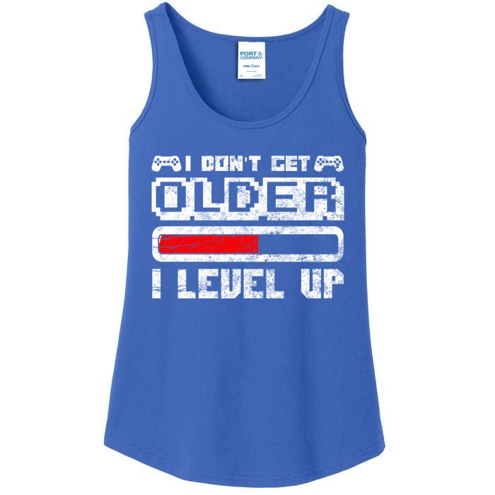 I Dont Get Older I Level Up Retro Gamers Gift Ladies Essential Tank