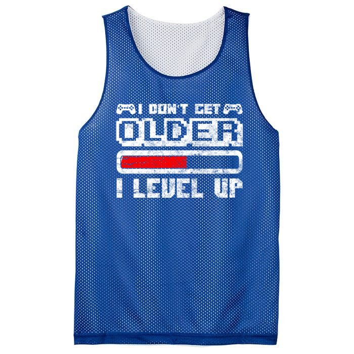 I Dont Get Older I Level Up Retro Gamers Gift Mesh Reversible Basketball Jersey Tank