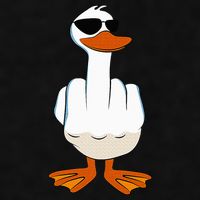 I DonT Give A Duck Funny Middle Finger Offensive Rude Duck Ladies PosiCharge Tri-Blend Wicking Tank