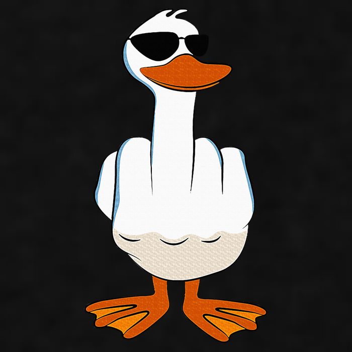 I DonT Give A Duck Funny Middle Finger Offensive Rude Duck Ladies PosiCharge Tri-Blend Wicking Tank