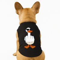 I DonT Give A Duck Funny Middle Finger Offensive Rude Duck Doggie Tank