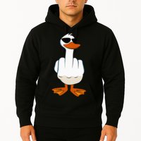 I DonT Give A Duck Funny Middle Finger Offensive Rude Duck Hoodie