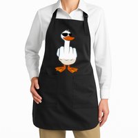 I DonT Give A Duck Funny Middle Finger Offensive Rude Duck Apron