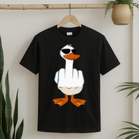 I DonT Give A Duck Funny Middle Finger Offensive Rude Duck T-Shirt
