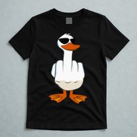 I DonT Give A Duck Funny Middle Finger Offensive Rude Duck T-Shirt