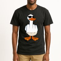 I DonT Give A Duck Funny Middle Finger Offensive Rude Duck Tall T-Shirt