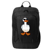 I DonT Give A Duck Funny Middle Finger Offensive Rude Duck City Backpack