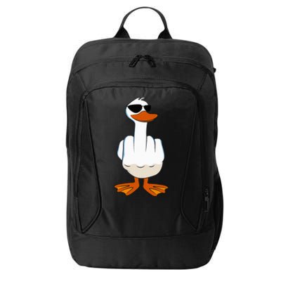 I DonT Give A Duck Funny Middle Finger Offensive Rude Duck City Backpack