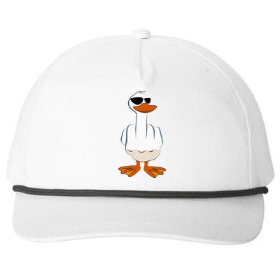 I DonT Give A Duck Funny Middle Finger Offensive Rude Duck Snapback Five-Panel Rope Hat