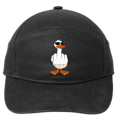 I DonT Give A Duck Funny Middle Finger Offensive Rude Duck 7-Panel Snapback Hat