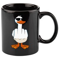 I DonT Give A Duck Funny Middle Finger Offensive Rude Duck 11oz C Handle Ceramic Mug
