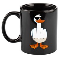 I DonT Give A Duck Funny Middle Finger Offensive Rude Duck 11oz C Handle Ceramic Mug
