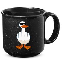 I DonT Give A Duck Funny Middle Finger Offensive Rude Duck 15oz Campfire Ceramic Mug