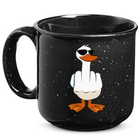I DonT Give A Duck Funny Middle Finger Offensive Rude Duck 15oz Campfire Ceramic Mug