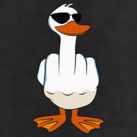I DonT Give A Duck Funny Middle Finger Offensive Rude Duck Beanie