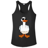 I DonT Give A Duck Funny Middle Finger Offensive Rude Duck Ladies PosiCharge Competitor Racerback Tank