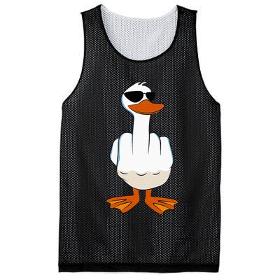 I DonT Give A Duck Funny Middle Finger Offensive Rude Duck Mesh Reversible Basketball Jersey Tank