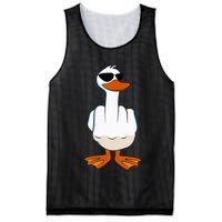I DonT Give A Duck Funny Middle Finger Offensive Rude Duck Mesh Reversible Basketball Jersey Tank