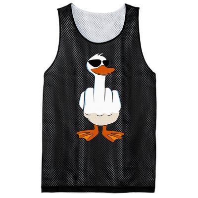 I DonT Give A Duck Funny Middle Finger Offensive Rude Duck Mesh Reversible Basketball Jersey Tank