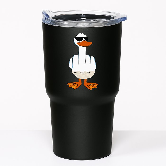 I DonT Give A Duck Funny Middle Finger Offensive Rude Duck Tumbler