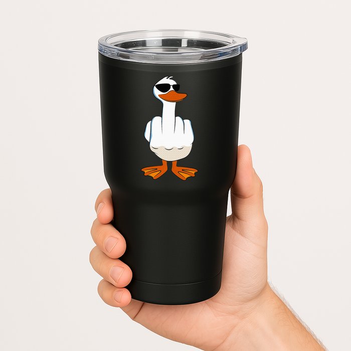 I DonT Give A Duck Funny Middle Finger Offensive Rude Duck Tumbler