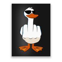 I DonT Give A Duck Funny Middle Finger Offensive Rude Duck Poster