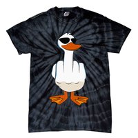 I DonT Give A Duck Funny Middle Finger Offensive Rude Duck Tie-Dye T-Shirt