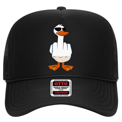 I DonT Give A Duck Funny Middle Finger Offensive Rude Duck Trucker Hat